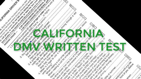 The following questions are from real DMV written tests. . California dmv practice test chinese